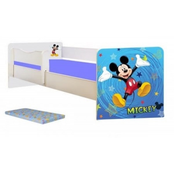 Pat junior Happy Mickey cu saltea inclusa