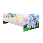 Pat junior Unicorn Blue cu saltea inclusa