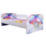 Pat junior Unicorn curcubeu cu saltea inclusa