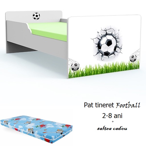 Pat tineret Football cu saltea Pat tineret Football cu saltea