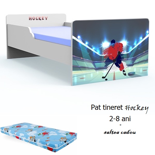 Pat tineret Hochei cu saltea Pat tineret Hochei cu saltea