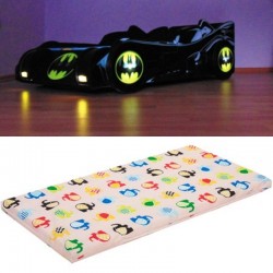 Pat masina Batman lumini cu saltea